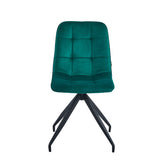 Chaise de salle à manger Farucci - Velours vert